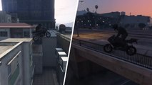 GTA 5 : avec sa moto, il fait de parkour comme un Yamakasi