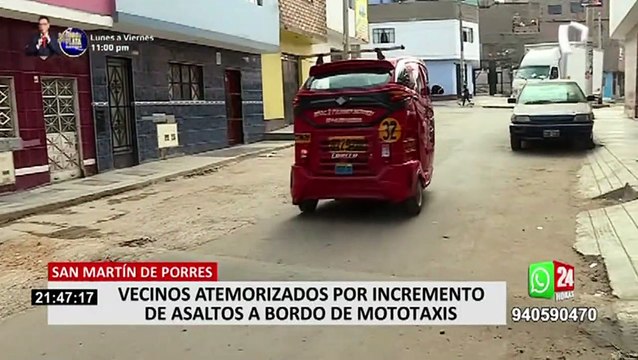 SMP: vecinos denuncian ola de asaltos violentos a bordo de mototaxis
