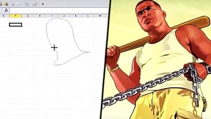 GTA 5 : il arrive à dessiner Franklin sur un tableur Excel