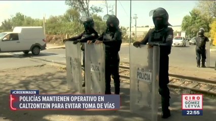 Maestros de CNTE llegaron a vías del tren pero no intentaron tomarlas