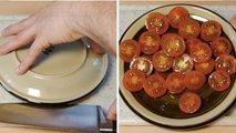 Découvrez comment découper facilement vos tomates cerises. Cette technique va vous changer la vie