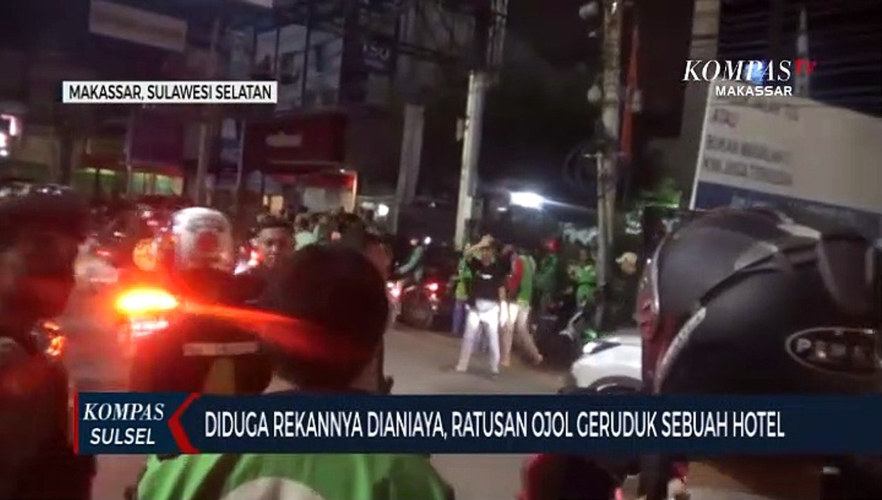 Diduga Rekannya Dianiaya, Ratusan Ojol Geruduk Sebuah Hotel