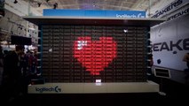 Logitech : un mur de 160 claviers transformé en un écran géant