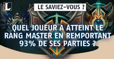 League of Legends : quel joueur a atteint le rang Master en remportant 93% de ses parties ?