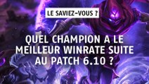 League of Legends : quel champion a le meilleur winrate suite au patch 6.10 ?