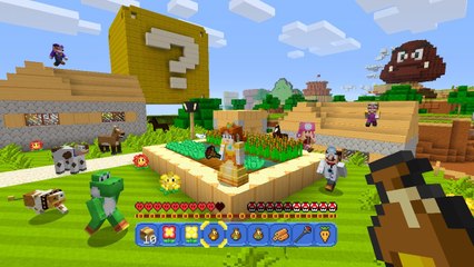 Mario : le niveau aux couleurs de la franchise Nintendo dans Minecraft édition Wii U