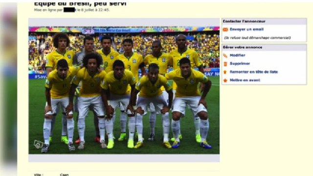 Leboncoin : l'équipe de foot du Brésil est à vendre !