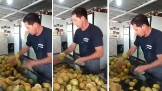 Cet homme découpe ses citrons comme un véritable ninja. Vous n’allez pas en revenir