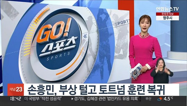 손흥민, 부상 털고 토트넘 훈련 복귀