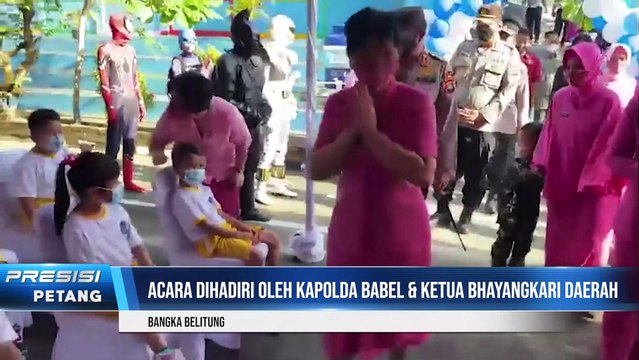 Kapolda Babel Tinjau Vaksinasi Dosis Pertama Anak di TK Kemala Bhayangkari Pangkalpinang-