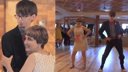 Ce jeune marié a entamé sa première danse avec sa mère. Mais il réserve une surprise de taille à ses invités