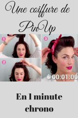 Une superbe coiffure de Pin Up en 1 minute chrono