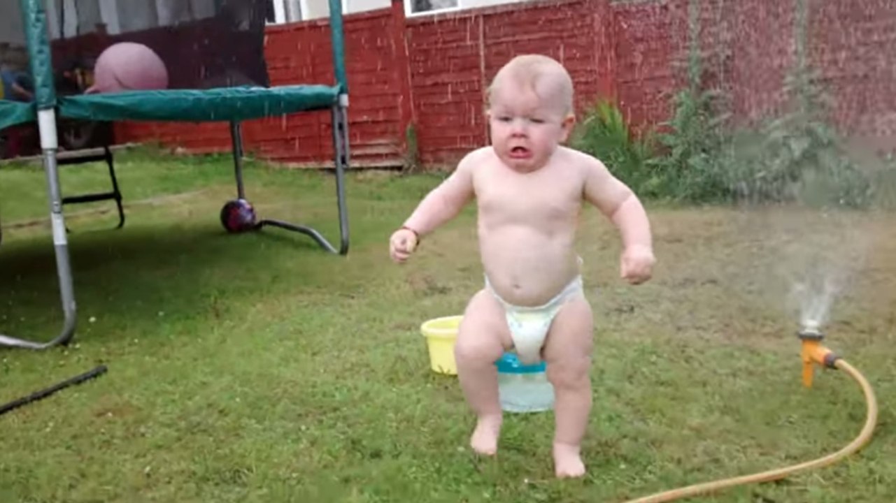 Ce bébé rencontre pour la première fois un arro...