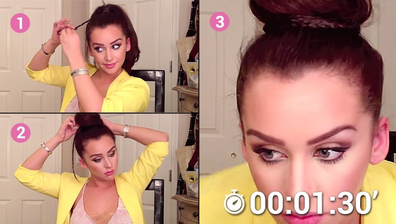 Comment réaliser un chignon à tresses en quelques minutes ?