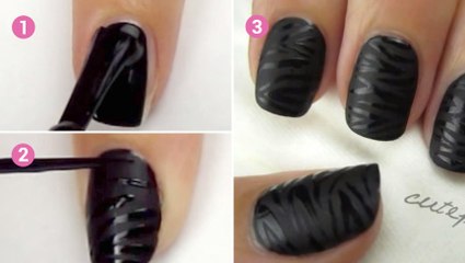 Réalisez facilement une manucure zébrée très chic