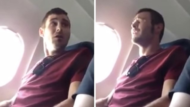 Cet homme prend l'avion pour la première fois de sa vie. Sa réaction pendant le décollage est à mourir de rire