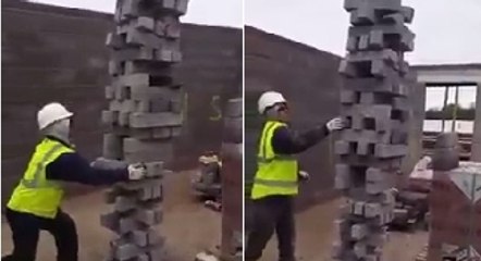 Ces ouvriers s'ennuyaient pendant leur pause. Alors ils ont décidé de faire un jeu très original