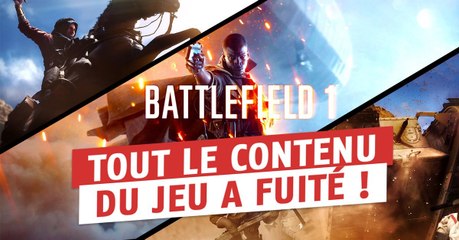 Battlefield 1 : tous les détails sur le contenu du jeu ont fuité