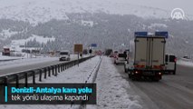 Denizli-Antalya kara yolu tek yönlü ulaşıma kapandı