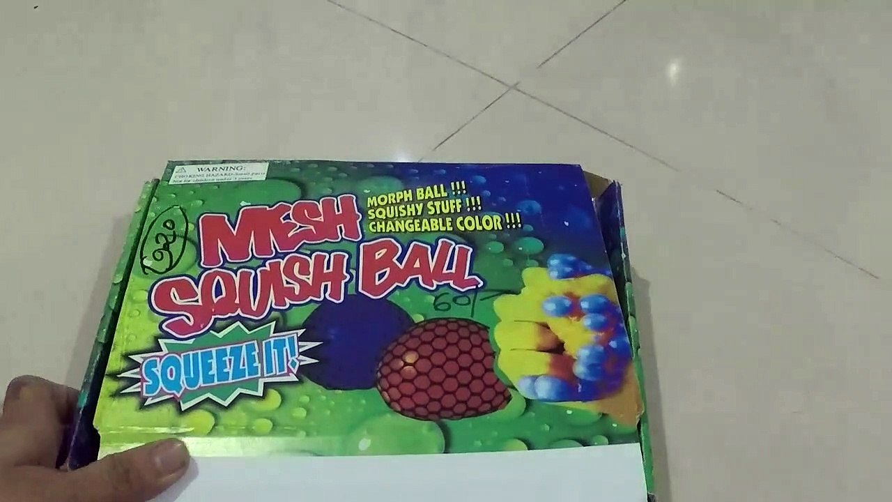 Unboxing and Review of Squishy Mesh Ball Stress Relief Therapy Hand Fidget