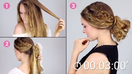 Réalisez facilement un  magnifique chignon décoiffé