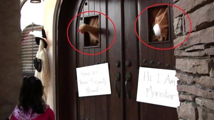 Voilà une invention originale pour donner des bonbons aux enfants à Halloween. Impressionnant !