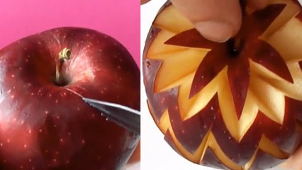 Apprenez à sculpter dans une pomme pour une décoration originale de vos desserts !