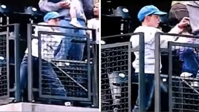 En plein match, ce jeune spectateur a volé la vedette aux joueurs. Son numéro est génial !