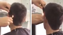 Ce coiffeur a une méthode très spéciale pour couper les cheveux. Il va vous laisser perplexe