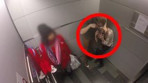 Une femme est victime de violence dans un ascenseur. Quelles seront les réactions des gens ?