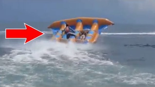 Cette bouée tractée est terrifiante. Oseriez-vous monter dedans ?