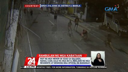 Riot ng mga menor de edad sa kalsada, nahuli-cam | 24 Oras