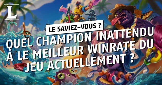 League of Legends : quel champion inattendu a le meilleur winrate du jeu actuellement ?