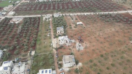 Son dakika haber... ABD askerlerinin İdlib'de düzenlediği operasyonun izleri havadan görüntülendi