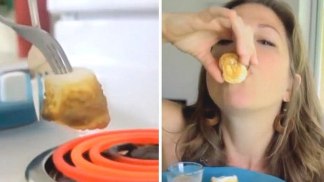 Cette femme a un peu trop fait griller des marshmallows. Mais ce qu'elle en a fait est génial
