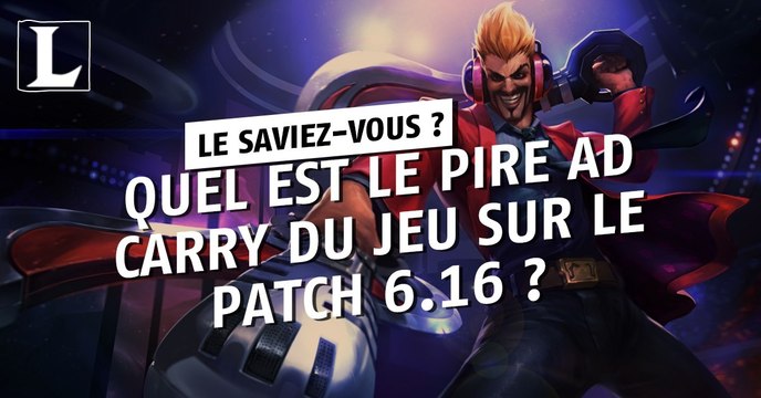 League of Legends : quel est le pire AD Carry du jeu sur le patch 6.16 ?