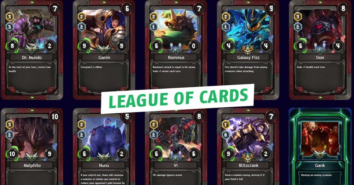 League of Cards : un jeu de cartes inspiré de League of Legends