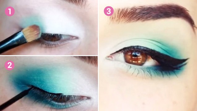 Réalisez un maquillage aqua, à tester en soirée