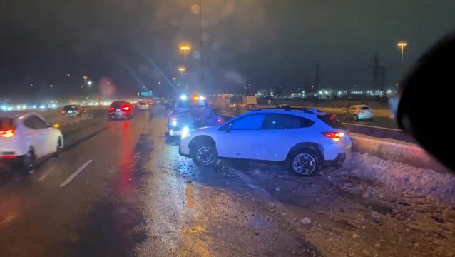 Wet, slushy roads cause accidents