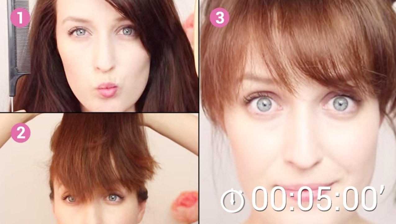 Envie d'avoir une frange ? Faites en une fausse avec vos cheveux pour changer de look illico !