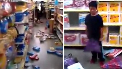 Cet enfant est devenu complètement fou dans un magasin. Il a tout cassé !