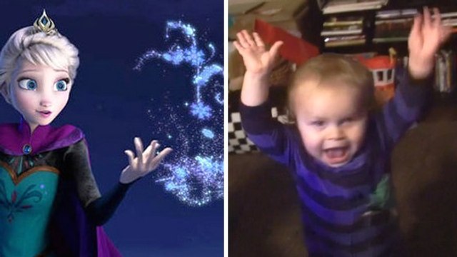 Quand il entend la chanson de la Reine des Neiges, ce bébé ne peut s'empêcher de danser. C'est hilarant !