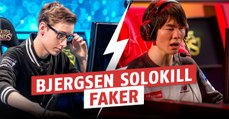 League of Legends : Bjergsen prend un kill sur Faker en 1V2 lors d'un scrim contre SKT T1