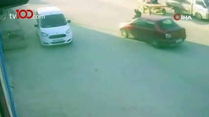 Böyle kaza görülmedi: At arabası yayaya çarptı