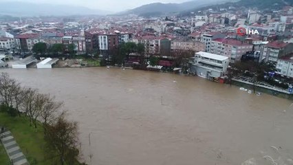 Çanakkale'de taşan Kocabaş Çayı'nın son hali böyle görüntülendi