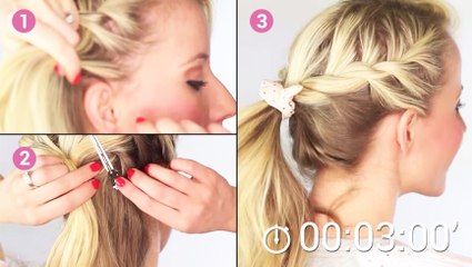 Cette queue twistée est très facile à faire au quotidien. Une coiffure élégante et rapide !