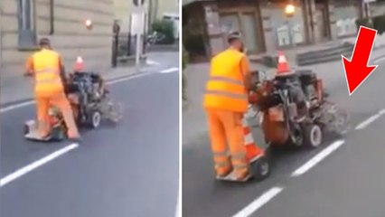 Cet agent de voirie a un talent très particulier. Et c'est carrément bluffant !