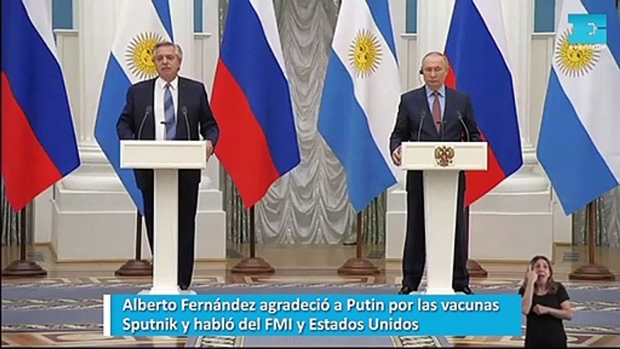 Alberto Fernández agradeció a Putin por las vacunas Sputnik y habló del FMI y Estados Unidos
