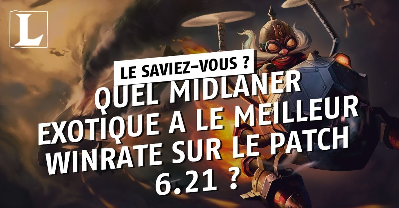 League of Legends : quel midlaner exotique a le meilleur winrate sur le patch 6.21 ?