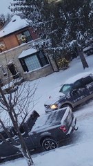 Stuck Truck Finally Freed From Snow